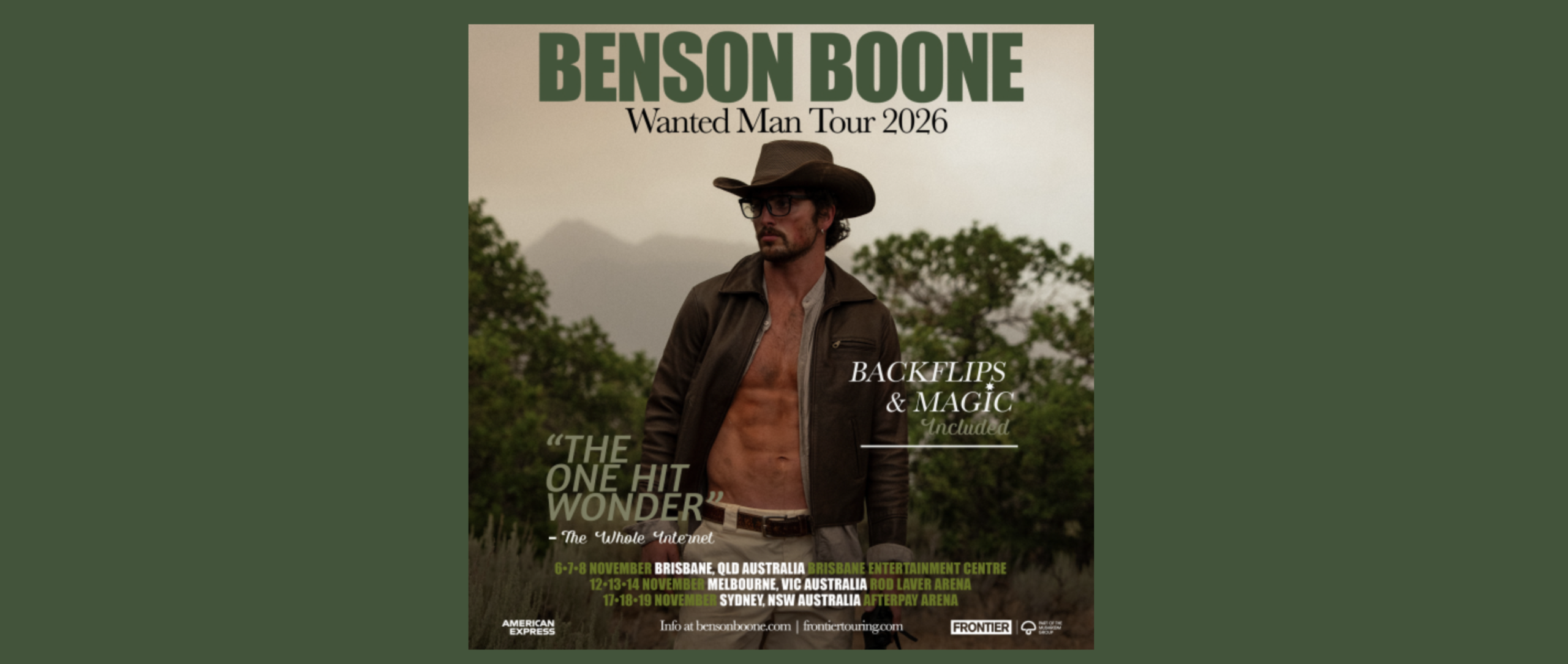 Benson Boone: Wanted Man Tour [Melbourne]